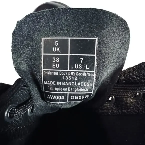 Dr. Martens Women’s Sz 7 Black Leather Pascal Virginia Boots Lace Up - Picture 11 of 11